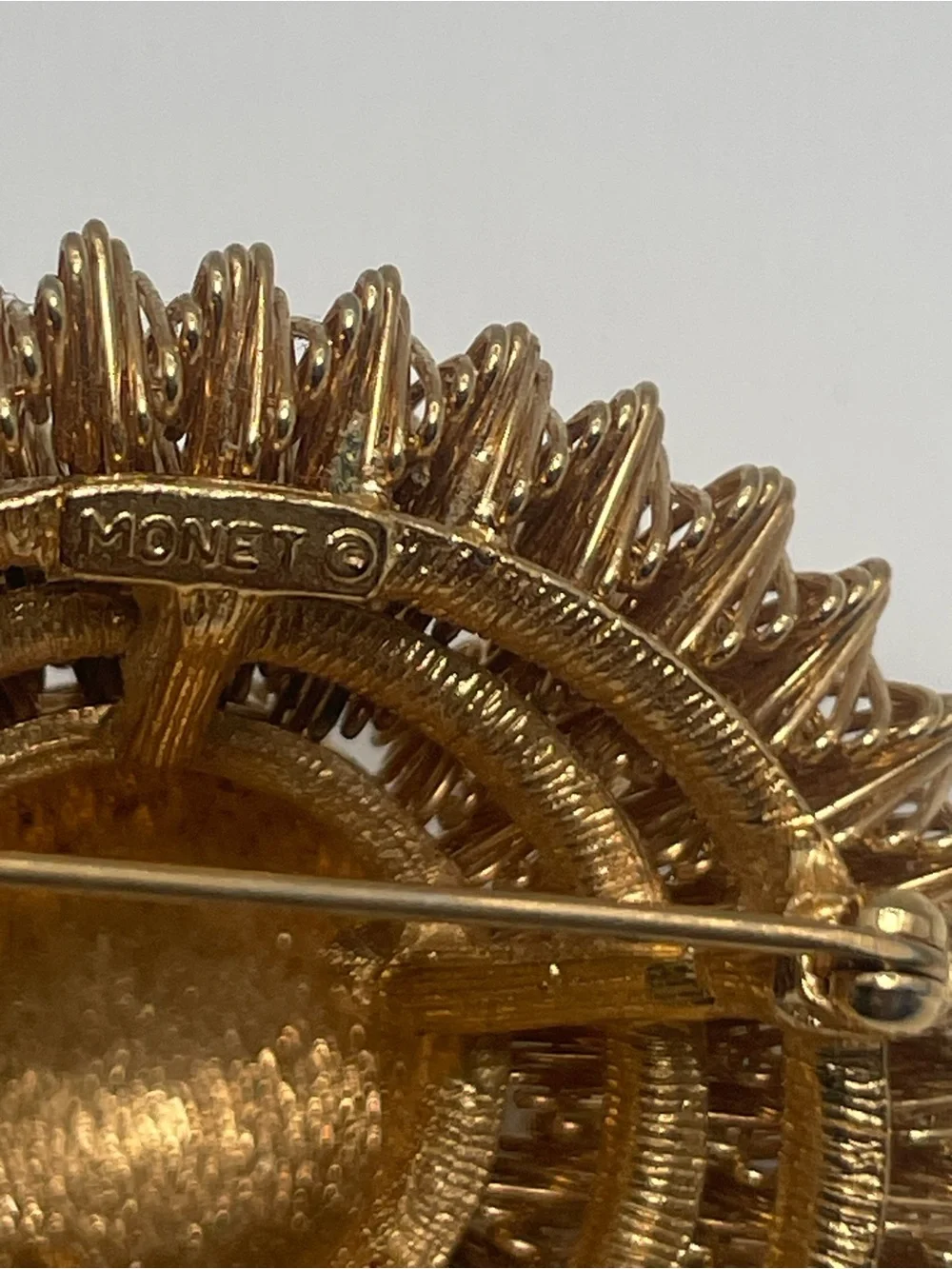 VTG Monet Textured Wire Dome Brooch - Women Jewelry